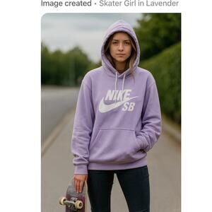 NIke SB Hoodie in Lilac Size Mens Small Sweatshirts Unisex Skater
